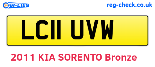 LC11UVW are the vehicle registration plates.
