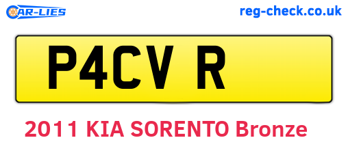P4CVR are the vehicle registration plates.