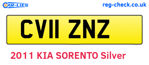 CV11ZNZ are the vehicle registration plates.