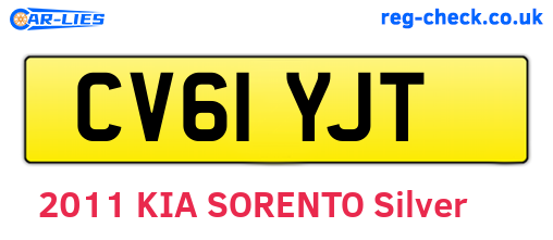 CV61YJT are the vehicle registration plates.