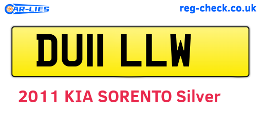 DU11LLW are the vehicle registration plates.