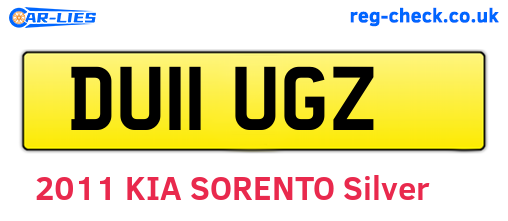DU11UGZ are the vehicle registration plates.