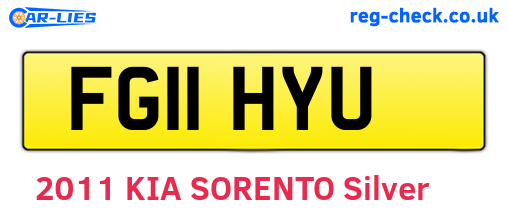 FG11HYU are the vehicle registration plates.