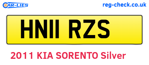HN11RZS are the vehicle registration plates.