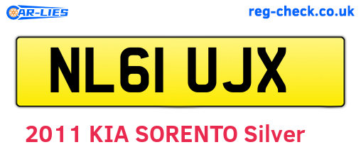 NL61UJX are the vehicle registration plates.