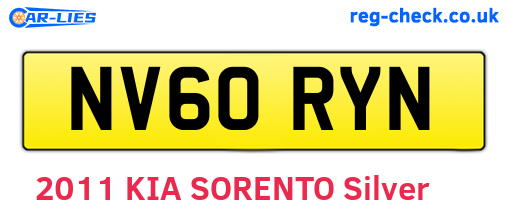 NV60RYN are the vehicle registration plates.