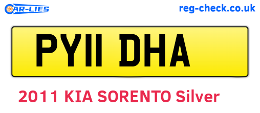 PY11DHA are the vehicle registration plates.