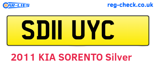 SD11UYC are the vehicle registration plates.