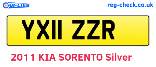 YX11ZZR are the vehicle registration plates.