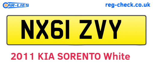 NX61ZVY are the vehicle registration plates.