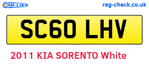 SC60LHV are the vehicle registration plates.