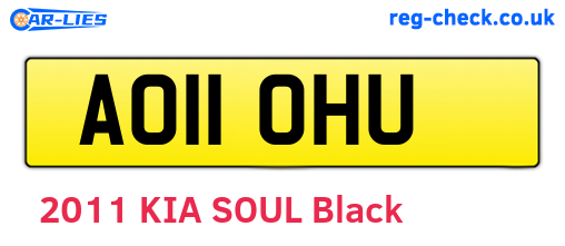 AO11OHU are the vehicle registration plates.