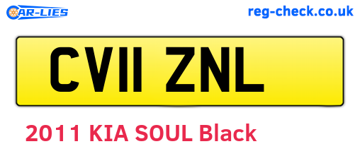 CV11ZNL are the vehicle registration plates.