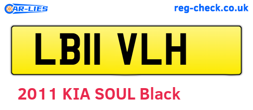 LB11VLH are the vehicle registration plates.