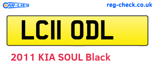 LC11ODL are the vehicle registration plates.