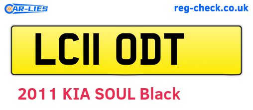 LC11ODT are the vehicle registration plates.
