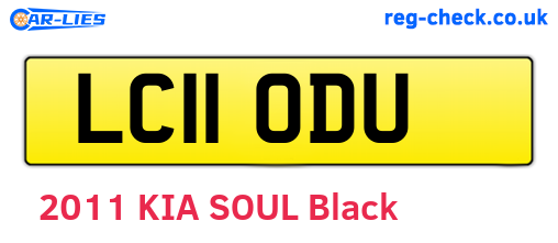 LC11ODU are the vehicle registration plates.
