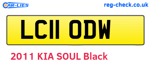 LC11ODW are the vehicle registration plates.