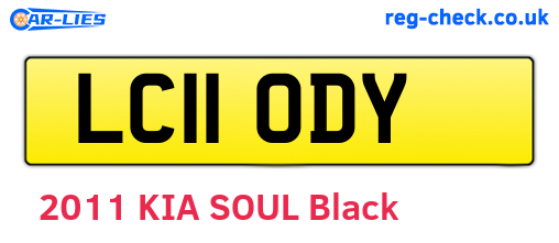LC11ODY are the vehicle registration plates.