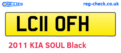 LC11OFH are the vehicle registration plates.