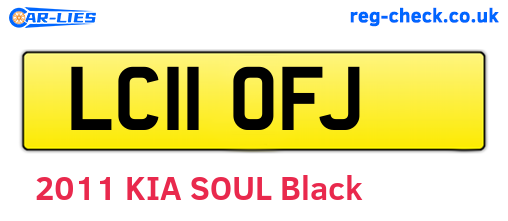 LC11OFJ are the vehicle registration plates.
