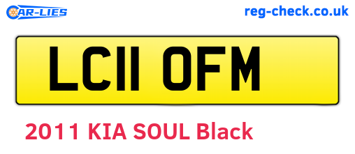 LC11OFM are the vehicle registration plates.