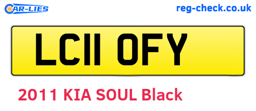 LC11OFY are the vehicle registration plates.
