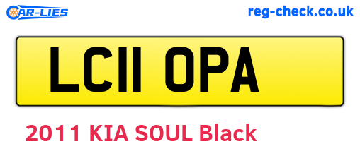 LC11OPA are the vehicle registration plates.