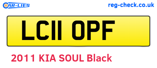 LC11OPF are the vehicle registration plates.