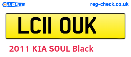 LC11OUK are the vehicle registration plates.