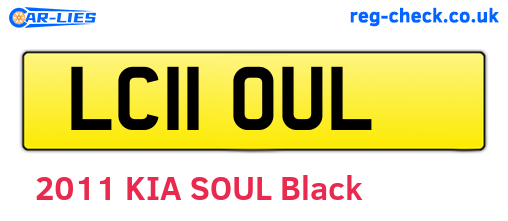LC11OUL are the vehicle registration plates.