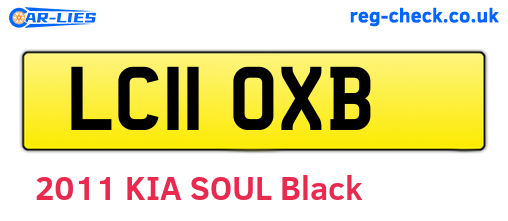 LC11OXB are the vehicle registration plates.
