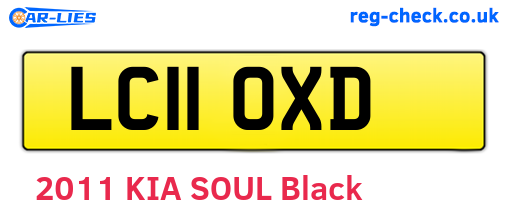 LC11OXD are the vehicle registration plates.