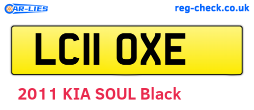 LC11OXE are the vehicle registration plates.