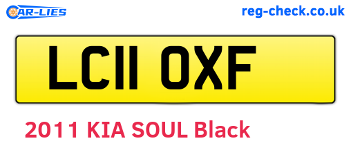 LC11OXF are the vehicle registration plates.
