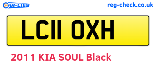 LC11OXH are the vehicle registration plates.