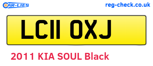 LC11OXJ are the vehicle registration plates.