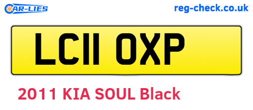 LC11OXP are the vehicle registration plates.