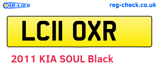 LC11OXR are the vehicle registration plates.
