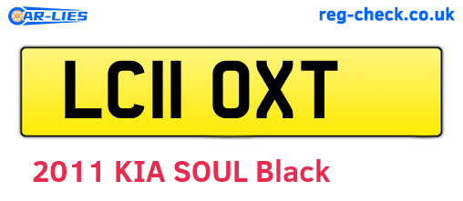 LC11OXT are the vehicle registration plates.