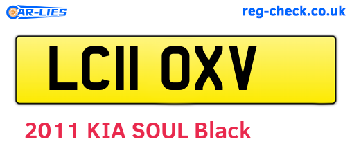 LC11OXV are the vehicle registration plates.