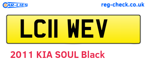 LC11WEV are the vehicle registration plates.