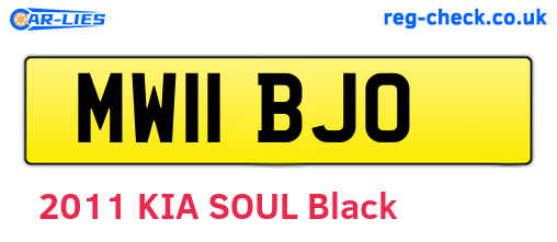 MW11BJO are the vehicle registration plates.