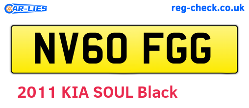 NV60FGG are the vehicle registration plates.
