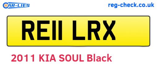 RE11LRX are the vehicle registration plates.