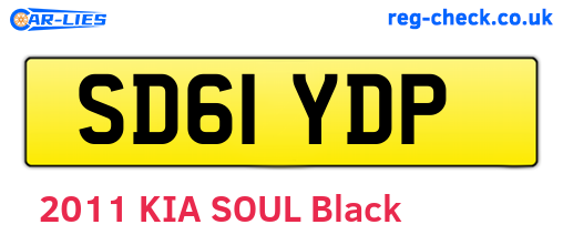 SD61YDP are the vehicle registration plates.