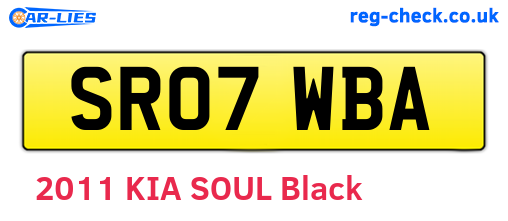 SR07WBA are the vehicle registration plates.