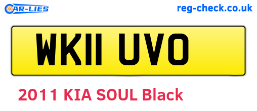 WK11UVO are the vehicle registration plates.