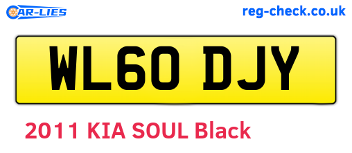 WL60DJY are the vehicle registration plates.