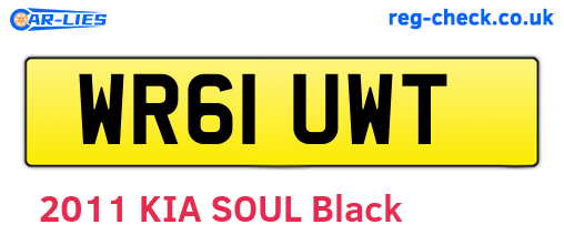 WR61UWT are the vehicle registration plates.